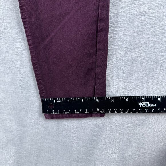Fat Face Skye Skinny Jeans Womens Size 6 Mid Rise Denim Stretch Maroon - Picture 11 of 13